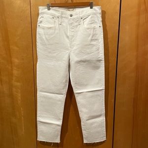 Like New Madewell The Perfect Vintage Cropped Jean White 30